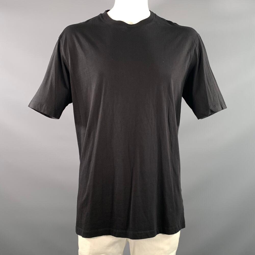 RAF SIMONS Size XL Black White Graphic Cotton Oversized Tshirt